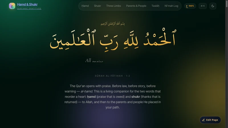 Ḥamd & Shukr Snapshot