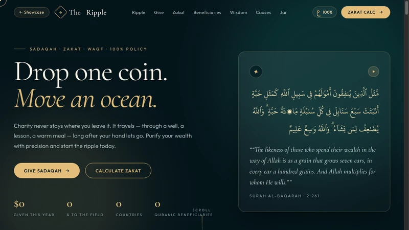 The Ripple — Sadaqah & Zakat Snapshot